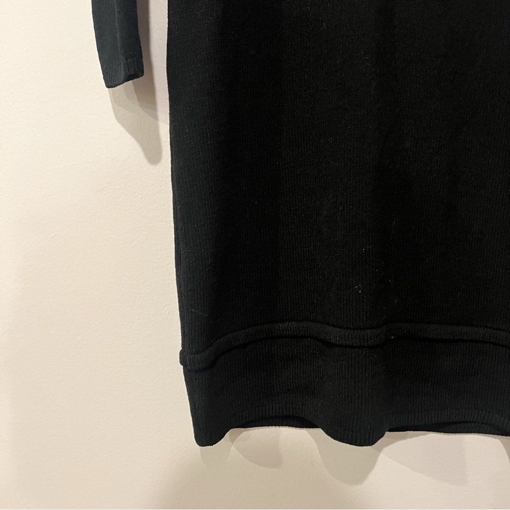 St. John Black Knit Pocket Front Dress - Picture 2 of 6